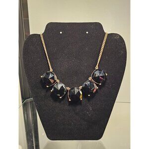 Black and Gold Crystal Necklace
